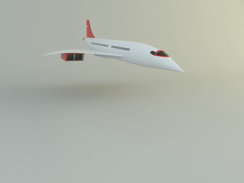 Concorde passenger plane model Modelo 3D