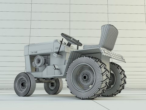 Cub Cadet 128 tractor 3D Model