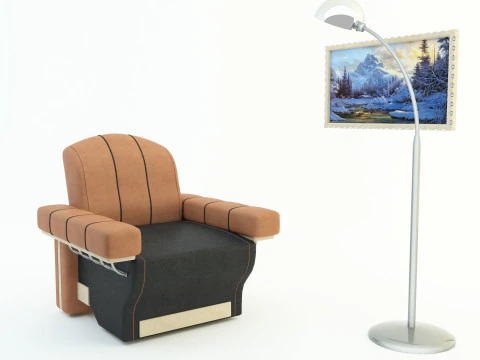 Candeeiro de sof&aacute; de design Modelo 3D