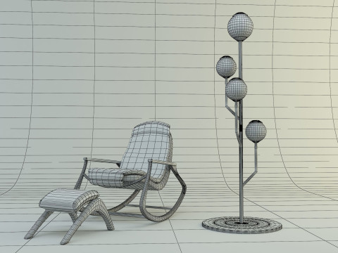 Design sofa lamp 3D 模型