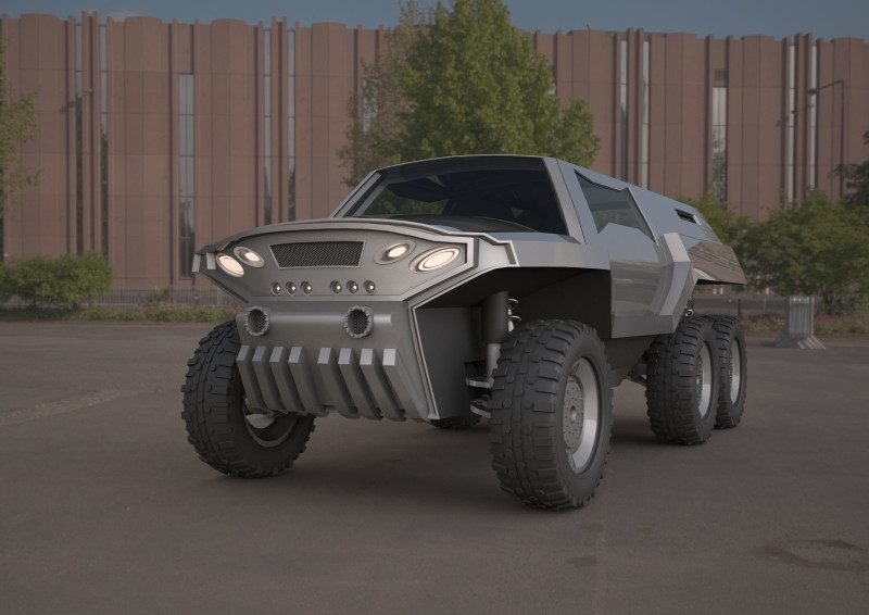 Devel sixty 6x6 concept car Model 3D .c4d .max .obj .3ds .fbx .stl .blend