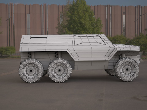 Devel sixty 6x6 concept car Model 3D