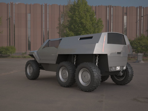 Devel sixty 6x6 concept car Model 3D