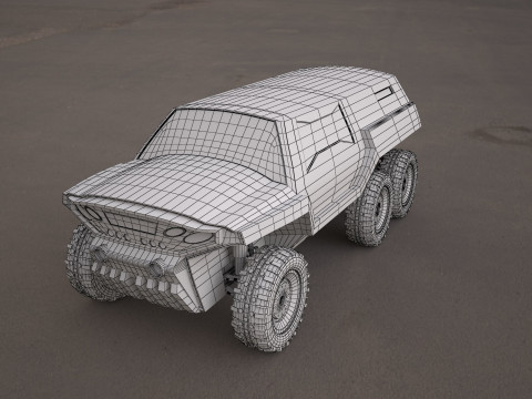 Devel sixty 6x6 concept car Model 3D