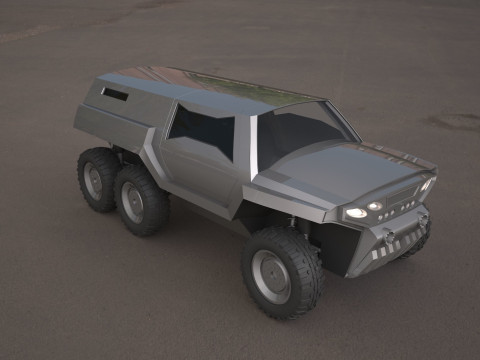 Devel sixty 6x6 concept car Model 3D