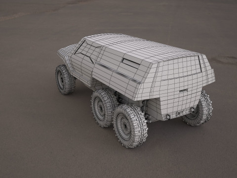 Devel sixty 6x6 concept car Model 3D