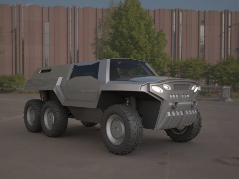 Devel sixty 6x6 concept car Model 3D