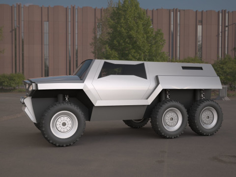Devel sixty 6x6 concept car Model 3D