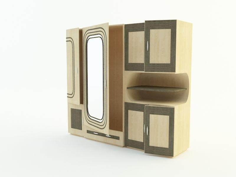 Dress cabinet 3D Modell .c4d .max .obj .3ds .fbx .stl .blend 