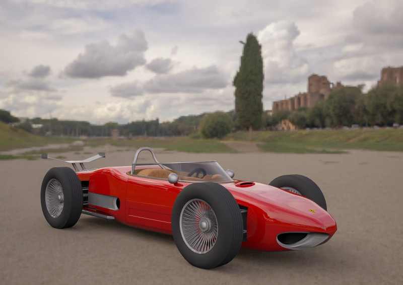 Ferrari 156 dino f1 sports car 3D 模型 .c4d .max .obj .3ds .fbx .stl .blend 
