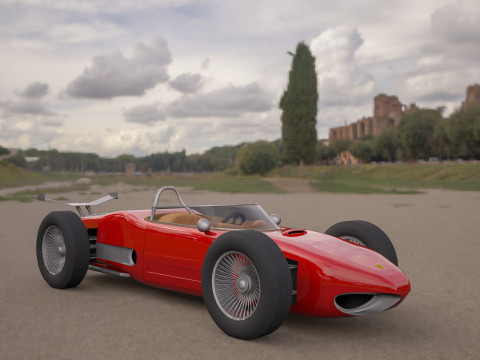 Ferrari 156 dino f1 sports car 3D Model