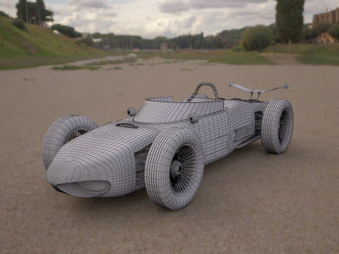 Ferrari 156 dino f1 sports car 3D Model