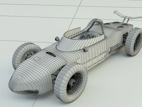 Ferrari 156 dino f1 sports car 3D Model