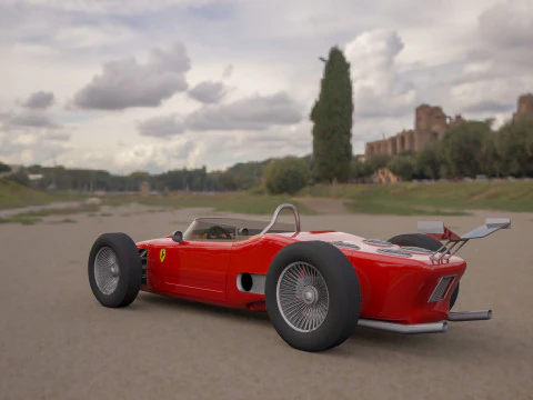 Ferrari 156 dino f1 sports car 3D Model