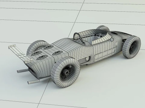 Ferrari 156 dino f1 sports car 3D Model