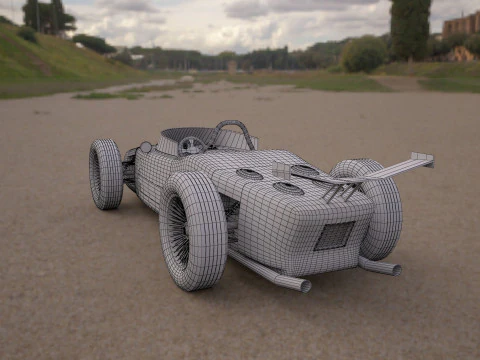Ferrari 156 dino f1 sports car 3D Model