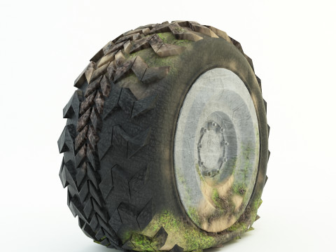 Flat tire 3D मॉडल