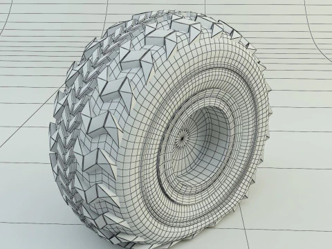 Спущена шина 3D Модель