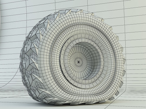 Flat tire 3D 모델