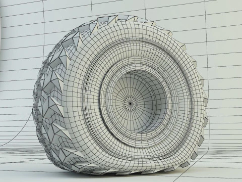 Спущена шина 3D Модель