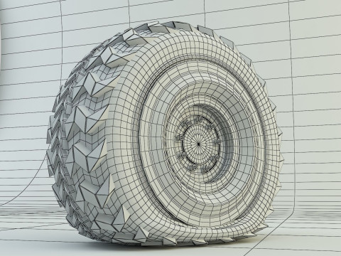 Flat tire 3D 모델
