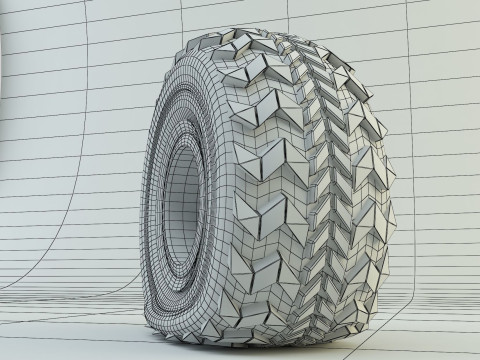 Flat tire 3D 모델