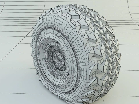 Спущена шина 3D Модель