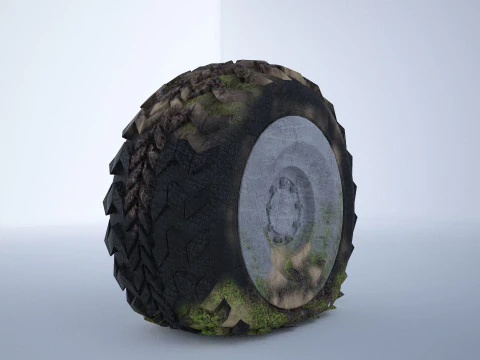 Спущена шина 3D Модель