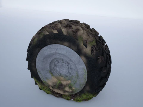 Спущена шина 3D Модель