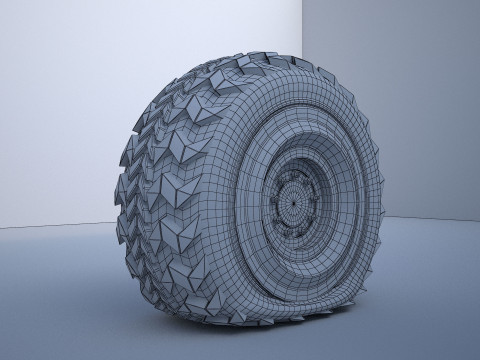 Flat tire 3D 모델