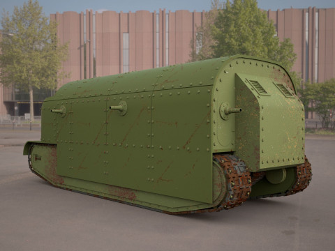 Flying elephant tank Modèle 3D