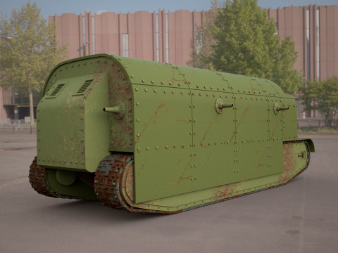 Flying elephant tank Modèle 3D
