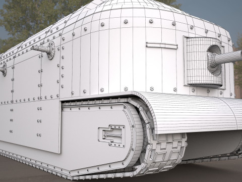Flying elephant tank Modèle 3D