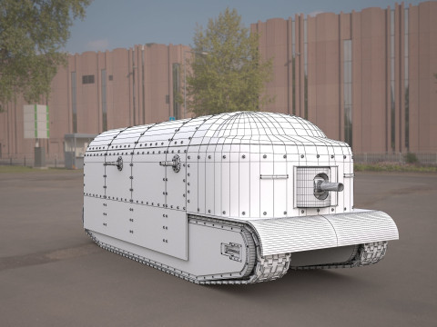 Flying elephant tank Modèle 3D