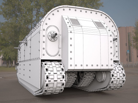 Flying elephant tank Modèle 3D
