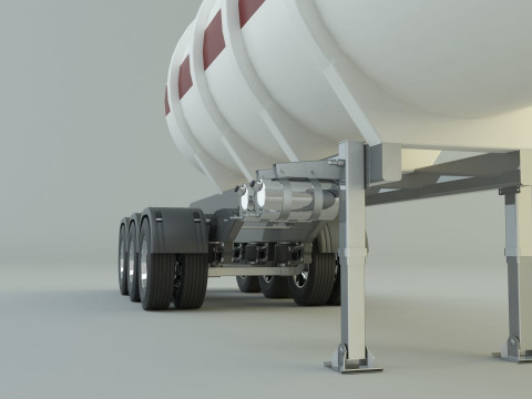 Fuel tank truck trailer model Modèle 3D