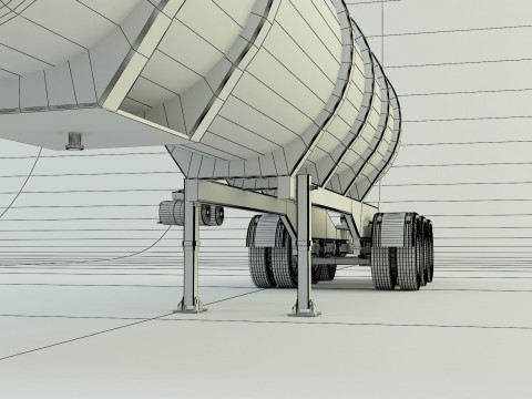 Fuel tank truck trailer model Modèle 3D