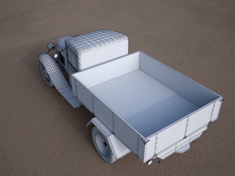 Gaz-aa vintage van vehicle truck Modèle 3D