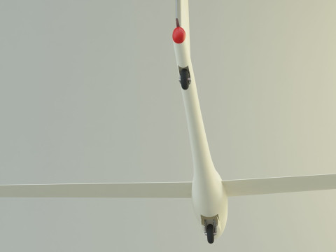 Glider plane small plane Model 3D