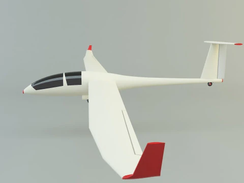Glider plane small plane 3D Model