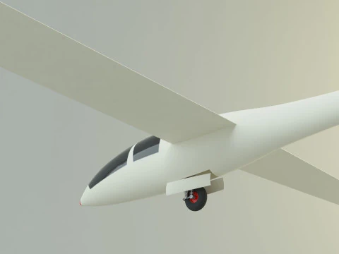 Glider plane small plane 3D Model