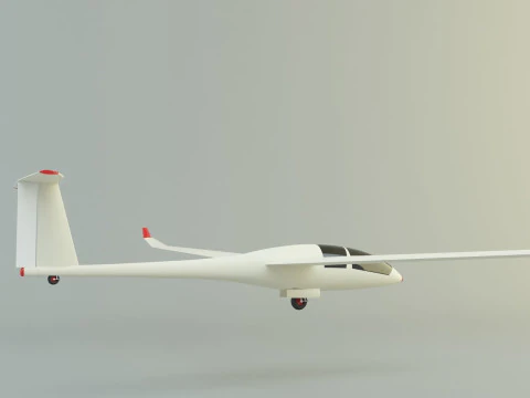 Glider plane small plane 3D Model