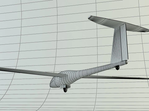 Glider plane small plane 3D Model