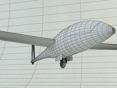 Glider plane small plane 3D Model