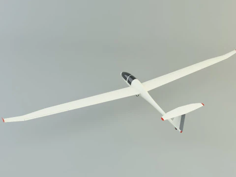 Glider plane small plane 3D Model
