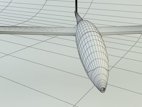 Glider plane small plane Model 3D
