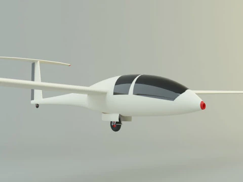 Glider plane small plane 3D Model