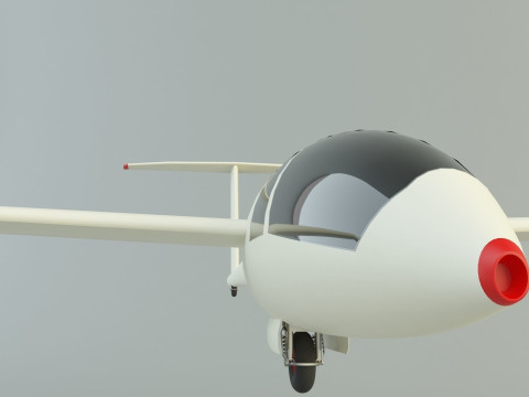 Glider plane small plane Model 3D
