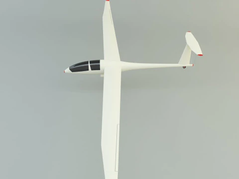 Glider plane small plane 3D Model