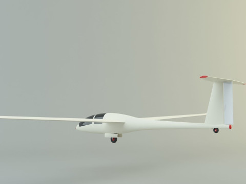 Glider plane small plane Model 3D